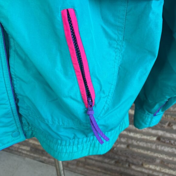 Cabin Creek Vintage 80s 90s Colorblock Casual Bomber Jacket Size Large - Picture 9 of 11